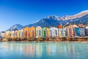 Innsbruckin kaupunkikuva, Itävalta.