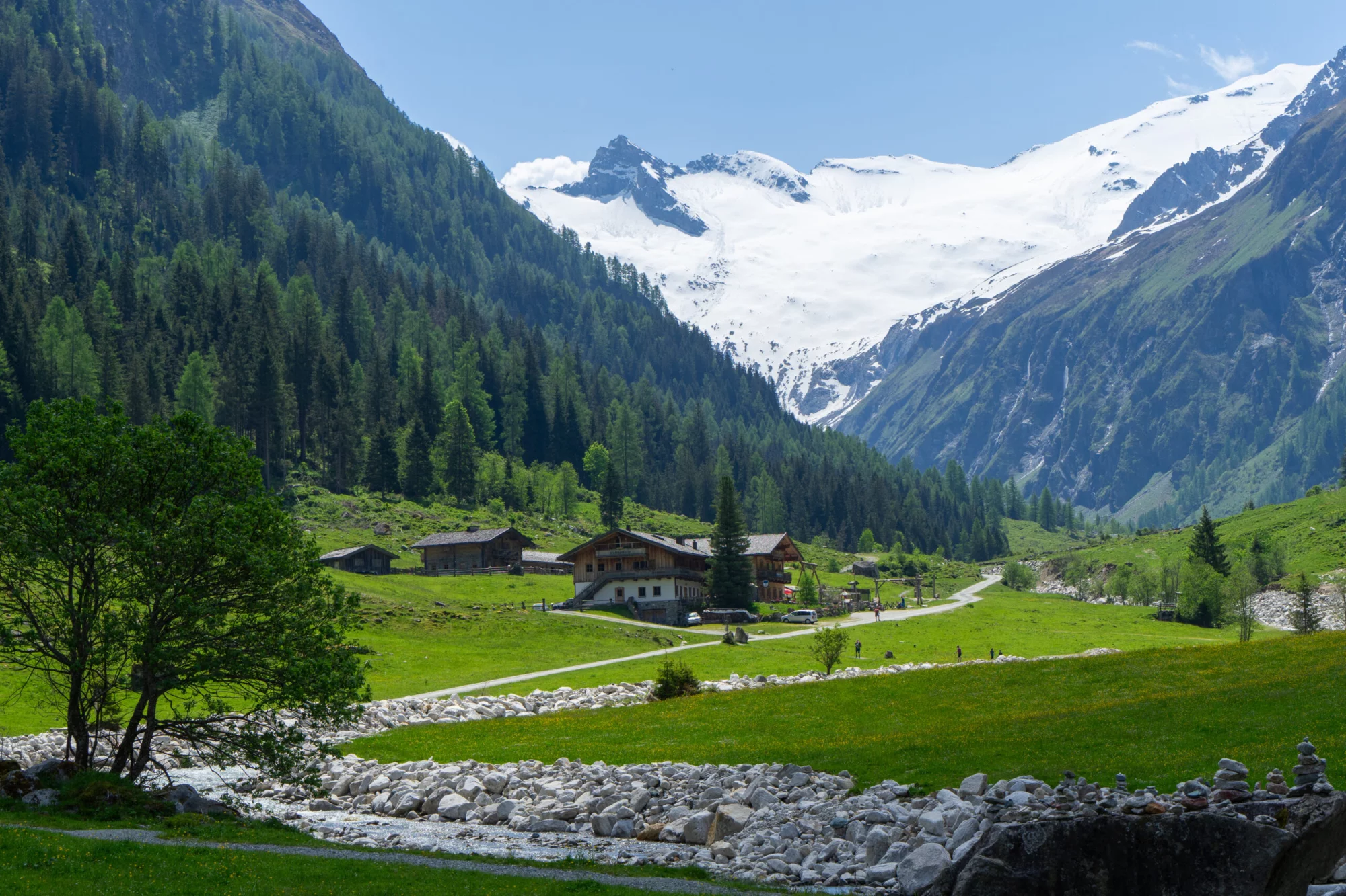 Paysage dans la vallée autrichienne appelée Habachtal